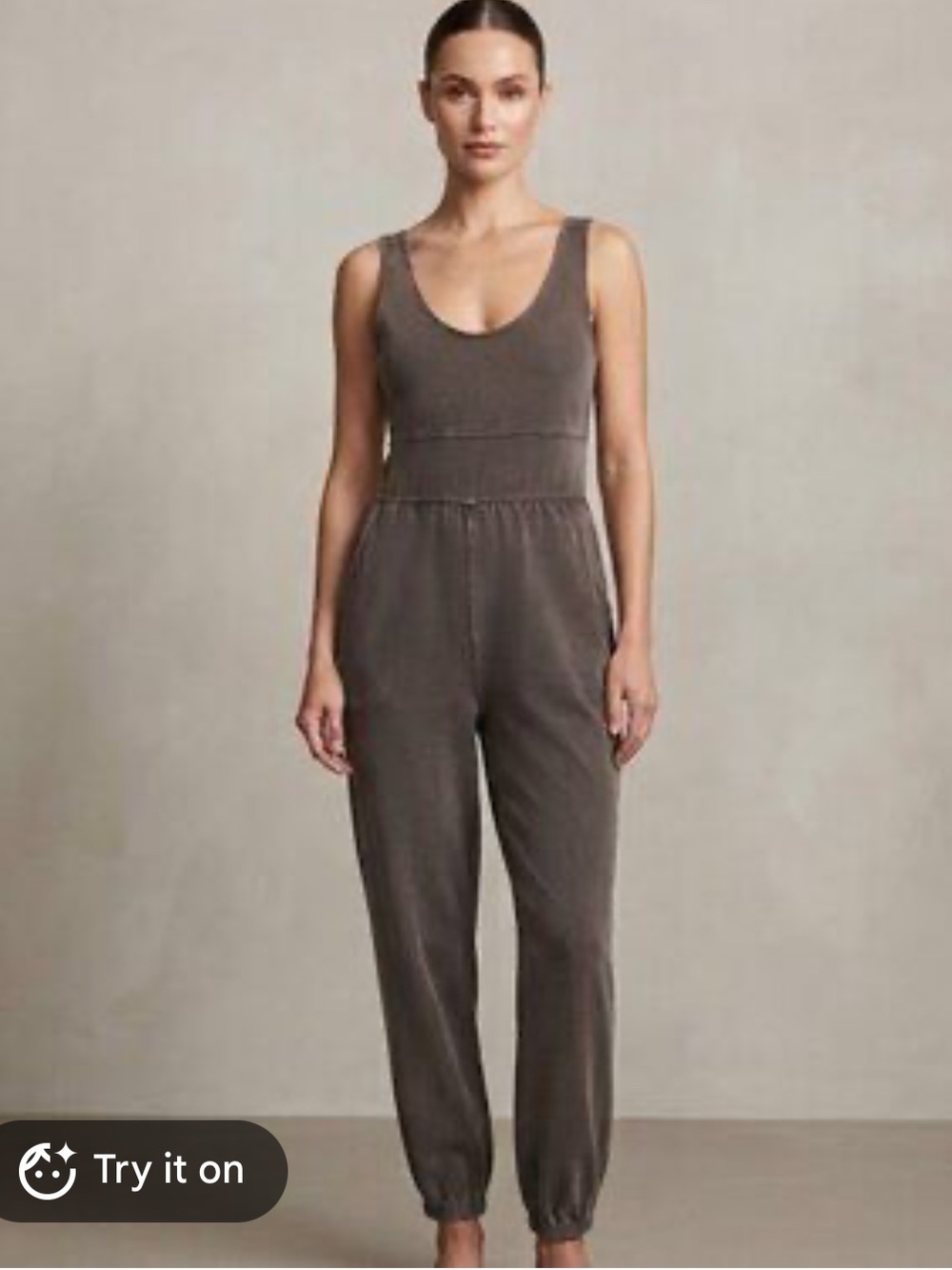 Anthropologie Sundry bubble leg Jumpsuit in washed Brown NWT L